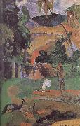 Paul Gauguin There are peacocks scenery oil painting reproduction
